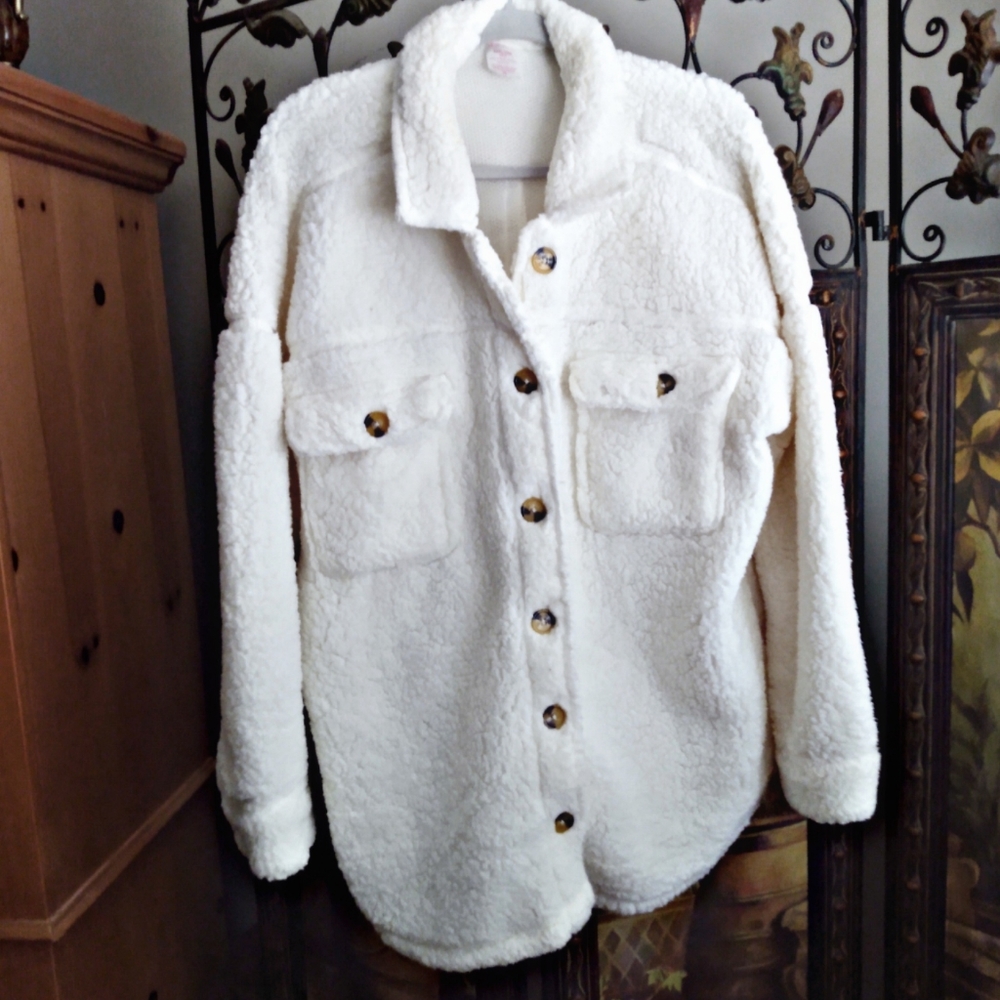 Women's Xxl White Shacket